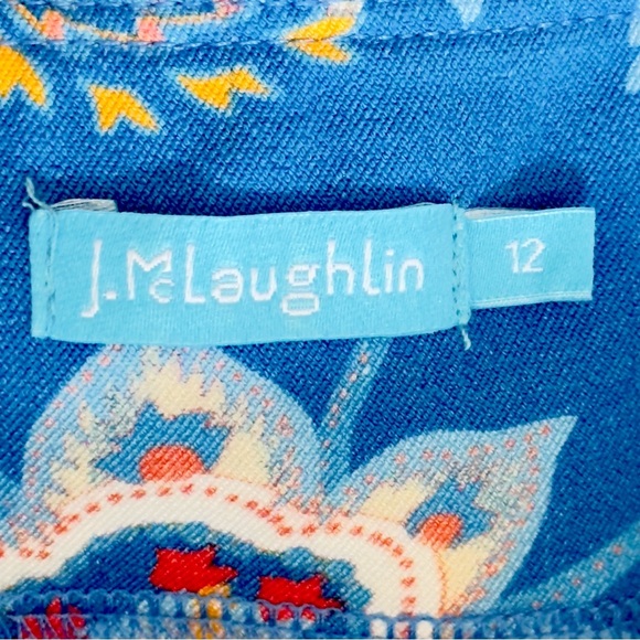 J. McLaughlin Blue and Pink Knee-Length Pencil Skirt Size 12 - Picture 4 of 7